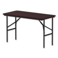 Folding Tables | Alera FT724824MY 48 in. x 23.88 in. x 29 in. Rectangular Wood Folding Table - Mahogany image number 1