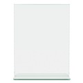 Office Presentation Supplies | Deflecto 5991790 8.5 in. x 11 in. Insert Superior Image Premium Green Edge Sign Holders - Clear/Green image number 2