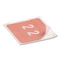 Back to School Sale | Smead 67422 1.5 in. x 1.5 in. 2 Numerical End Tab File Folder Labels - Pink (1-Roll) image number 3
