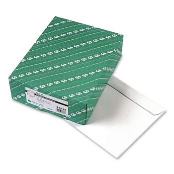 Quality Park QUA37613 10 in. x 13 in. #13 1/2, Cheese Blade Flap, Gummed Closure, Open-Side Booklet Envelope - White (100/Box)