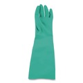 Cleaning Gloves | San Jamar 19NUL 21 in. Long Nitrile Dishwashing Gloves - Large/Green (1-Pair) image number 1