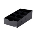 Linen and Table Accessories | Vertiflex Commercial Grade VFCC-169 8.75 in. x 16 in. x 5.25 in. Condiment Caddy - Black image number 0