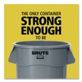 Trash & Waste Bins | Rubbermaid Commercial FG263200RED 32 gal. Plastic Vented Round Brute Container - Red image number 9