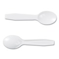 Cutlery | AmerCareRoyal RTS3000 Polystyrene Taster Spoons - White (3000/Carton) image number 2