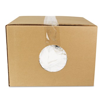 PRODUCTS | HOSPECO 455-25 New Bleached T-Shirt Rags - White (1/Carton)