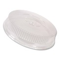  | Handi-Foil 2012DL 16 in. Diameter Round Embossed Plastic Dome Lid Fits 212/213 - Clear (25/Carton) image number 3