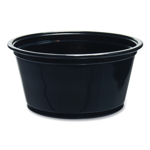  | Dart 200PCBLK 2 oz. Conex Complements Portion/Medicine Cups - Black (2500/Carton) image number 0