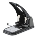 Staple Punches | Swingline A7074190 9/32 in. Holes 100-Sheet Fixed Centers High Capacity Two-Hole Punch - Black/Gray image number 2