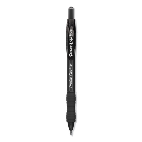 Pens | Paper Mate 2095473 Profile Medium 0.7 mm Retractable Gel Pen - Black (36/Pack) image number 0