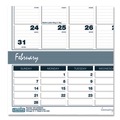Bulletin Boards | House of Doolittle 342 14-Month: Dec 2025 to Jan 2027 12 in. x 17 in. Bar Harbor Recycled Wirebound 3-Months-Per-Page Wall Calendar - White/Blue/Gray image number 1
