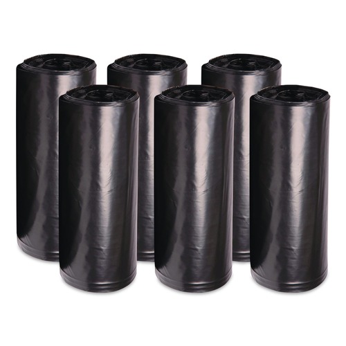 Trash Bags | Boardwalk V8647EKKR01 43 in. x 47 in. 56 gal. 19 mic High-Density Can Liners - Black (150/Carton) image number 0