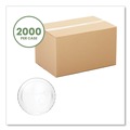 Cups and Lids | Vegware CF736 2 oz. - 4 oz. Compostable Plastic Portion Pot Lids - Clear (2000/Carton) image number 1