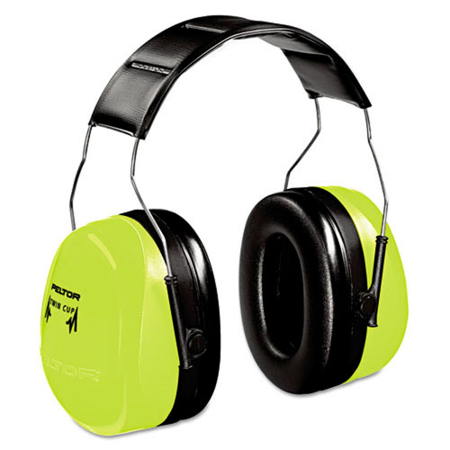 Safety & First Aid | 3M H10A HV Peltor Optime 30 dB NRR 105 Hi-Viz Earmuffs - Hi-Viz Green image number 0