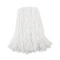 Just Launched | Boardwalk BWK216RCT 16 oz. Rayon Premium Cut-End Wet Mop Heads - White (12/Carton) image number 0