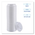 Cups and Lids | Boardwalk BWKHOTWH8 Plastic Hot Cup Lids for 8 oz. Hot Cups - White (50/Sleeve, 20 Sleeves/Carton) image number 5