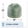 Trash Bags | Stout by Envision E3348E85 32 Gallon 0.85 mil 33 in. x 48 in. EcoSafe-6400 Bags - Green (50/Box) image number 7