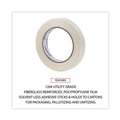 Tapes | Universal UNV30018 3 in. Core 18 mm. x 54.8 m. #120 Utility Grade Filament Tape - Clear (1-Roll) image number 3