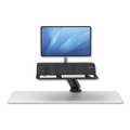 Office Desks & Workstations | Fellowes Mfg Co. 8081501 Lotus RT 48 in. x 30 in. x 42.2 in. - 49.2 in. Sit-Stand Workstation - Black image number 2