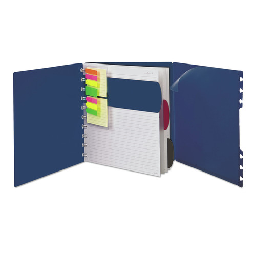 Notebooks & Pads | Ampad 25-634 Versa 9.38 in. x 11.25 in. 3-Subject Crossover Notebook - Wide/Legal, Navy (60 Sheets/Pad) image number 0