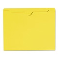 File Jackets & Sleeves | Smead 75511 Straight Tab Colored File Jackets with Reinforced Double-Ply Tab - Letter, Yellow (100/Box) image number 1