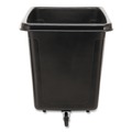 Trash & Waste Bins | Rubbermaid Commercial FG461200BLA 400 lbs. Capacity 12 cu-ft. Polyethylene/Metal Frame Medium-Density Cube Truck - Black image number 1