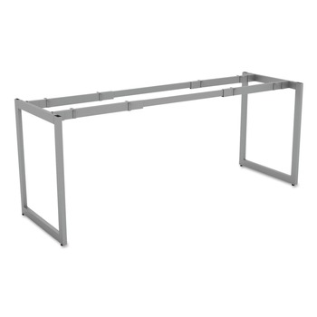 Alera ALELSTB24GR Open Office Desk Series 47.25 to 70.78w x 23.63d x 28.5h Adjustable O-Leg Desk Base - Silver