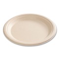 Bowls and Plates | Boardwalk BWKPLATE9NPFA 9 in. Diameter Bagasse PFAS-Free Dinnerware Plate - Tan (500/Carton) image number 3