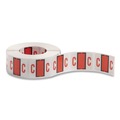 Labels | Smead 67073 1 in. x 1.25 in. C Color-Coded End Tab Filing Labels - White (500/Roll) image number 0
