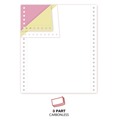 Back to School Sale | Universal UNV15873 9.5 in. x 11 in. 15 lbs. 3-Part Printout Paper - White/Canary/Pink (1200/Carton) image number 2