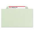 File Folders | Smead 14091 8 SafeSHIELD Fasteners 2/5-Cut Tabs 3 Dividers Letter Size Pressboard Classification Folders - Gray-Green (10/Box) image number 1