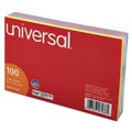 Flash Cards | Universal UNV47236 4 in. x 6 in. Index Cards - Ruled, Assorted (100/Pack) image number 2