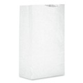 Food Service | Ross & Wallace Paper Products 120302500PK/BL 4.13 in. x 2.63 in. x 7.88 in. #2 Size Grocery Paper Bags - White (500/Bundle) image number 2