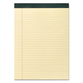 Roaring Spring 74712 8.5 in. x 11 in. 40-Sheet Recycled Pad - Wide/Legal Rule, Canary-Yellow (1-Dozen)