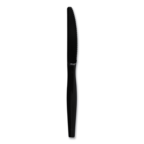  | Boardwalk BWKKNIFEHWBLA Heavyweight Polystyrene Knife Cutlery - Black (1000/Carton) image number 0