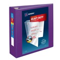 Back to School Sale | Avery 79810 3 One Touch EZD Rings 3 in. Capacity 11 in. x 8.5 in. Heavy-Duty View Binder with DuraHinge - Purple (4/Carton) image number 0