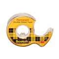 Tape Dispensers | Scotch 3136 0.5 in. x 20.83 ft. 1 in. Core Double-Sided Permanent Tape in Handheld Dispenser - Clear (3/Pack) image number 1