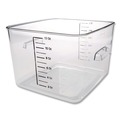 Boxes & Bins | Rubbermaid Commercial FG631200CLR Square Storage Container 12 qt 10.5 x 11.31 x 7.75 Clear Plastic image number 0