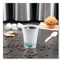 Cups and Lids | SOLO 378PLA-PLANET 8 oz. Compostable Paper Hot Cups - White/Green (50/Pack) image number 4