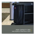 Cleaning Carts | Rubbermaid Commercial 2202530 10.5 in. x 16.8 in. x 33 in. 30 Gallon Fabric Cleaning Cart Bag for Rubbermaid Commercial Housekeeping and Janitorial Carts - Black (4/Carton) image number 4