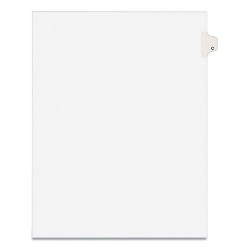 Dividers & Tabs | Avery 01403 11 in. x 8.5 in. 26-Tab Avery Style C Preprinted Legal Exhibit Side Tab Index Dividers - White (25/Pack) image number 0
