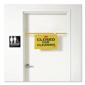 Mailroom Equipment | Rubbermaid Commercial FG9S1500YEL 50 in. x 1 in. x 13 in. Site Safety Hanging Sign - Yellow image number 1
