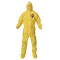 Safety & First Aid | Ansell KCC 00683 A70 Chemical Spray Protection Coveralls - Large/Yellow (12/Carton) image number 0