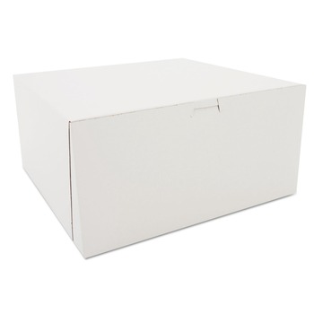 SCT SCH 0989 12 in. x 12 in. x 6 in. Paper One-Piece Non-Window Bakery Boxes - White (50/Carton)