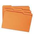 File Folders | Smead 12534 0.75 in. Expansion Reinforced 1/3-Cut Top Tab Colored File Folders - Letter Size/Orange (100/Box) image number 4