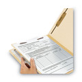 File Folders | Smead 26825 2 in. Expansion 4-Fastener End Tab Classification Folders - Letter Size/Manila Exterior (10/Box) image number 5