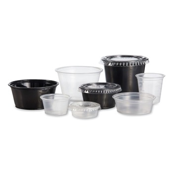 Dart 325PCBLK 3.25 oz. Conex Complements Portion/Medicine Cups - Black (2500/Carton)