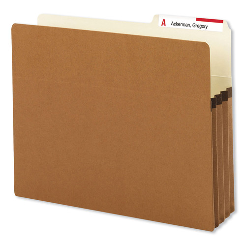 File Folders | Smead 73088 3.5 in. Expansion Letter Size Redrope Drop Front File Pockets with 2/5-Cut Guide Height Tabs (25/Box) image number 0