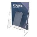 Desk Shelves | Deflecto 55501 9.13 in. x 3.25 in. x 11.88 in. Stand-Tall Wall-Mount Magazine Literature Rack - Clear image number 3