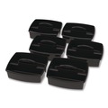 Boxes & Bins | Storex 00973E06C Large Caddy, 13 x 11 x 6.38, Black, 6/Pack image number 0
