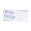 Envelopes & Mailers | Quality Park QUA24550 4.13 in. x 9.5 in. #10 Commercial Flap Gummed Closure Double Window Security-Tinted Check Envelope - White (500/Box) image number 3